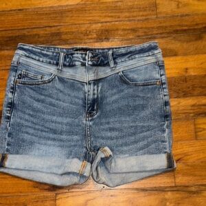 Judy Blue Light Blue Cuffed Denim Shorts